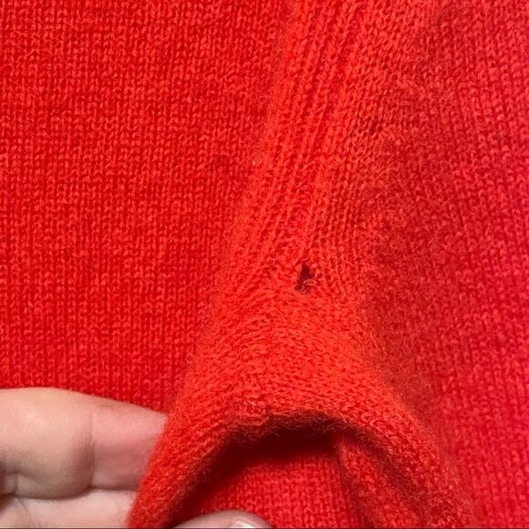 Saks Fifth Avenue Red Cashmere V-Neck Sweater - Picture 8 of 11